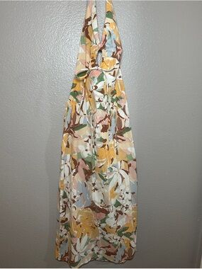 Abercrombie & Fitch Yellow Floral Halter Dress